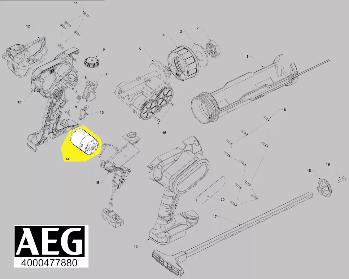 Moteur réf. 4931479378 AEG